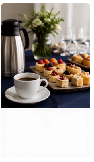 Coffee break con café y bocadillos